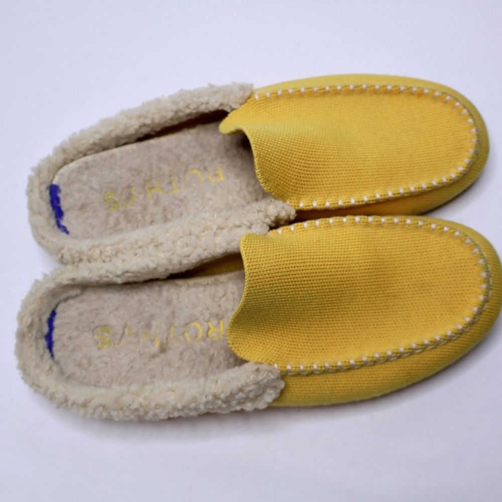 Rothys Canary Yellow The Scuff Slip On House Shoes Slippers Size 7